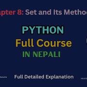 Chapter 8 Set And Its Method Python Course In Nepali Pythoncourseinnepali Codermatrix