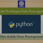 Dasar Pemrograman Python Pertemuan 5 Universitas BSI Bogor