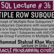 Multiple Row Subqueries Introduction To Oracle SQL Multiple Subquery In SQL Subqueries In SQL