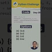 Difference Between Set And Frozenset In Python Python Challenge Day 20