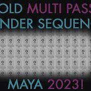 Arnold Multi Pass EXR Render Sequence Maya 2023