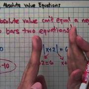 Solving Absolute Value Equations 1 5 1