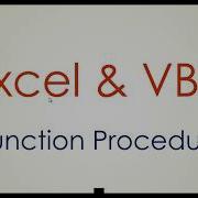 Basics Of VBA Functions Procedure