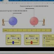 Wednesday Asynchronous Assignment 2 Gravitational Forces PhET Simulation