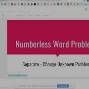 Numberless Word Problems