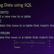 Topic 03 Part 05 Introduction To The Data Manipulation Language DML