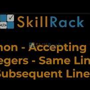 Python Accepting Two Integers Same Line Subsequent Lines