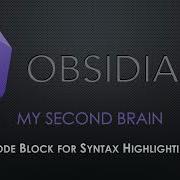 Obsidian Tutorial Basic Formattings Code Block For Syntax Highlighting 6 24