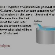 Calculus 2 Mixing Problem CSTR Differential Equation Application