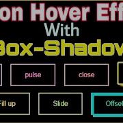 Awesome Button Hover Effects With Box Shadow Using Only Css Html 720p
