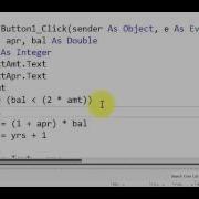 Visual Basic Assignment 6 Part C Amount Double Duration In Years