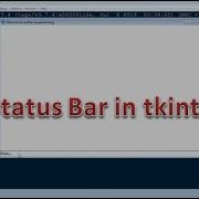 StatusBar In Python Tkinter