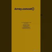 Concat Method In Array Javascript