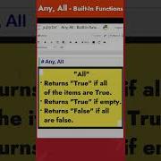 14 Any And Built In Functions Python Coding