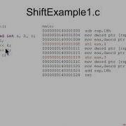 Bit Shifting ShiftExample1 C Intro Architecture 1001 X86 64 Assembly