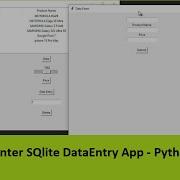 Tkinter SQlite3 Data Entry App Tutorial Python