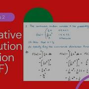The Cumulative Distribution Function Edexcel IAL S2 4 2