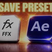 How To Save PRESET In After Effects FAST