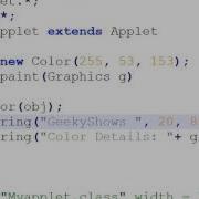 GetColor Method In Java Applet Hindi