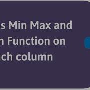 How To Find The Mean Or Max Or Min Of All The Python Pandas Columns