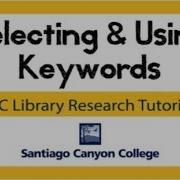 Selecting Using Keywords Tutorial