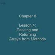 Chapter 8 Lesson 4 Passing And Returning Arrays From Methods