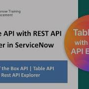 Use Table API With REST API Explorer In ServiceNow Integration