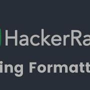HackerRank String Formatting Python