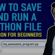 How To Save Your Python Code To A File And Run It As A Script Python Tutorial For Beginners