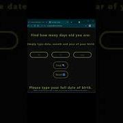 Shorts Your Age Convert In Days Using JavaScript Age Calculator Using HTML CSS JavaScript Code