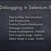 4 Debugging In The New Selenium IDE
