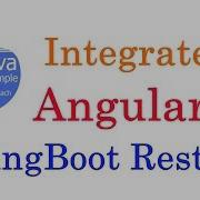How To Integrate Angular 4 With SpringBoot RestAPI Using SpringToolSuite