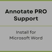 Install For Microsoft Word Annotate PRO Support