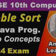 Bubble Sort Important Java Program For 2024 Also String Array Sorting ICSE Computer Class 10th