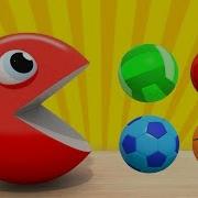Изучаем Цвета ПАКМАН Цветные Спортивные Мячи Развивающие мультфильмы для малышей ВолшебствоТВ