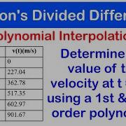 14 Newton S Divided Difference Polynomial Method Linear And Quadratic Interpolation