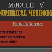 17 Finite Difference Forward Difference Backward Difference Difference Table 18MAT21