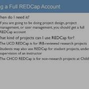 REDCap Intro For Data Entry Accounts
