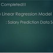 Implement Linear Regression ML Model Salary Prediction Project Completed