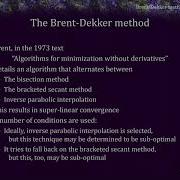 6 2 7 Brent Dekker Method
