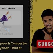 Text To Speech Converter GUI Application Using Python Tkinter