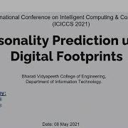 Personality Prediction Using Digital Footprints Machine Learning Final Year