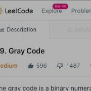 Gray Code Leetcode 89 Medium Backtracking Concepts