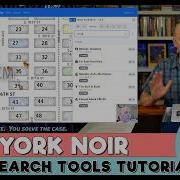 New York Noir Map Search Tools Tutorial 1 Overview