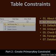 Constraints Part 2 Primary Key Constraints SSMS TSQL Tutorial 013