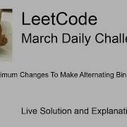 Daily Leetcode 2165 Mar 05 2026 1758 Minimum Changes To Make Alternating Binary String