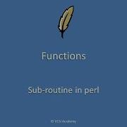 Perl Lec8 Functions In Perl Subroutines In Perl Subtitles Included