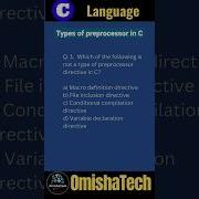 Types Of Preprocessor C Programming Shorts Viral Omishatech Cprogramming Preprocessor