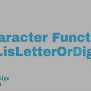 Character Function IsLetterOrDigit Method JAVA Programming ICSE