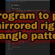 C Program To Print Mirrored Right Triangle Pattern Shorts Code Coding Coder Reels Game